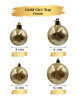 Yılbaşı Top Süs 4-5-6-8 Cm 18 Parça Krom Şampanya - 1