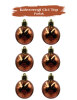 Yılbaşı Top Süs 4 Cm Parlak Kahverengi 6 Parça - 1