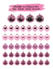 Yılbaşı Top Süs 44 Parça Set Pembe - 3
