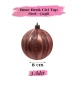 Yılbaşı Top Süs 8 Cm Çizgili Simli 3 Parça Rose Gold - 2