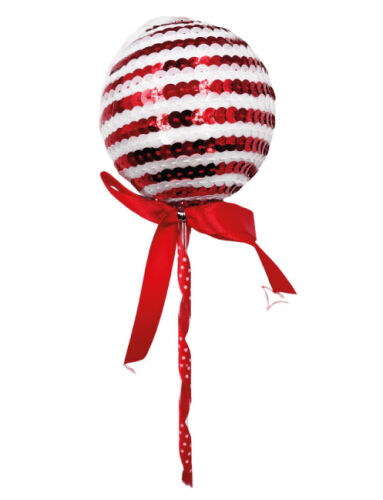 Yılbaşı Top Süs Çubuklu 22 Cm Kırmızı - 1