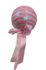 Yılbaşı Top Süs Çubuklu 22 Cm Pembe - 2