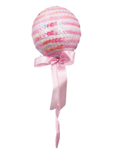 Yılbaşı Top Süs Çubuklu 22 Cm Pembe - 1