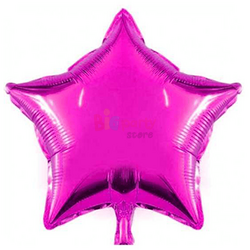 Folyo Balon Yıldız 60 Cm (24 inç) Fuşya - 1
