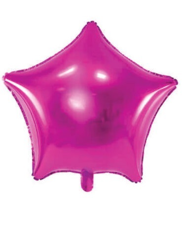 Folyo Balon Yıldız 60 Cm (24 inç) Fuşya - 1