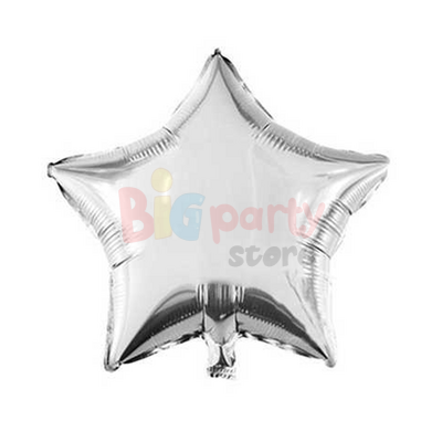 Folyo Balon Yıldız 40 Cm (18inç) Gümüş - 1