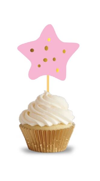 Kürdan Yıldız Makaron Pembe 10 Parça - 2