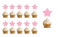 Kürdan Yıldız Makaron Pembe 10 Parça - 1